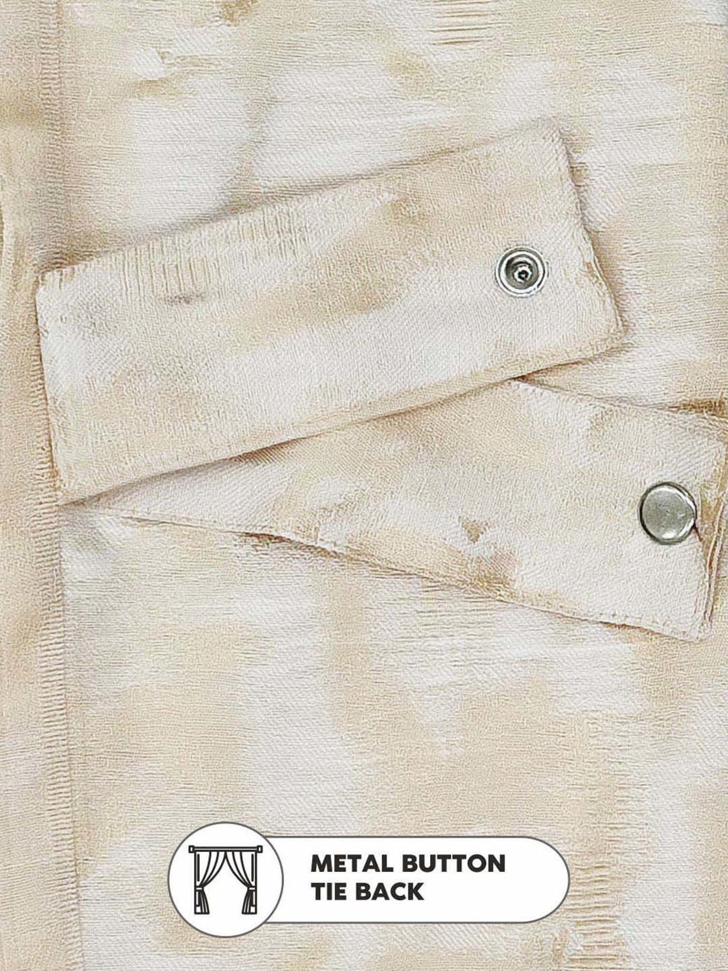 Bianca HOUSE OF LUX Beige Faux Silk 5 Ft. Window Curtain - Set of 2