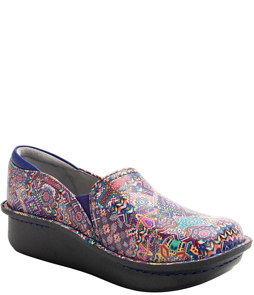 Alegria Debra Electrified Printed Leather Clogs