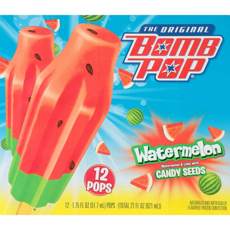 The Original Bomb Pop Watermelon Pops - 21oz/12ct