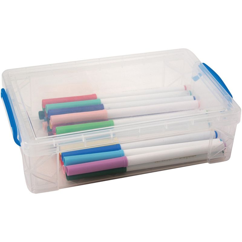 Advantus Super Stacker Large Pencil Box 9 x 5 1/2 x 2 5/8 Clear 37539