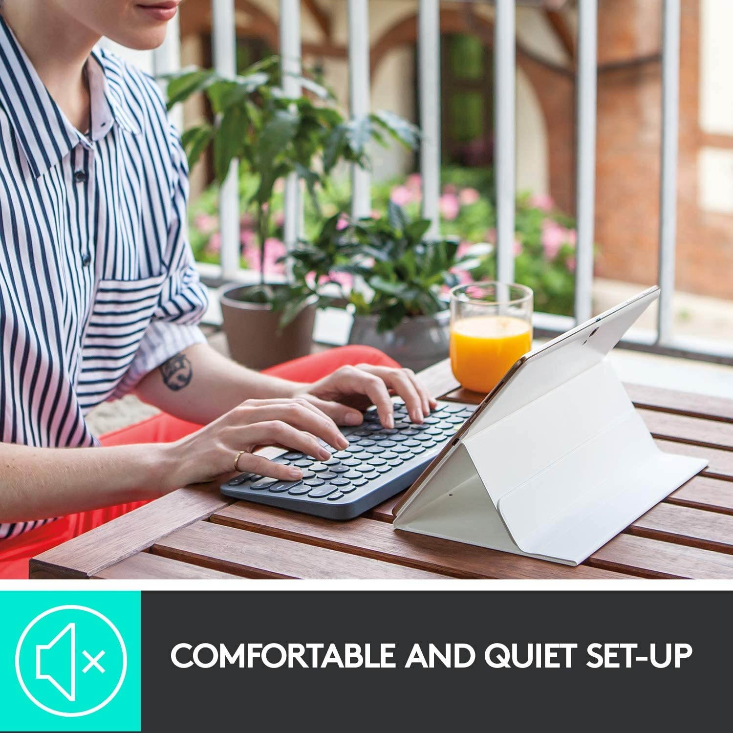 Logitech K380 + M355 Wireless Keyboard and Mouse Combo-Slim portable design quiet clicks long battery life Bluetooth connectivity multi device with Easy-Switch for Mac Chrome OS Windows-Graphite