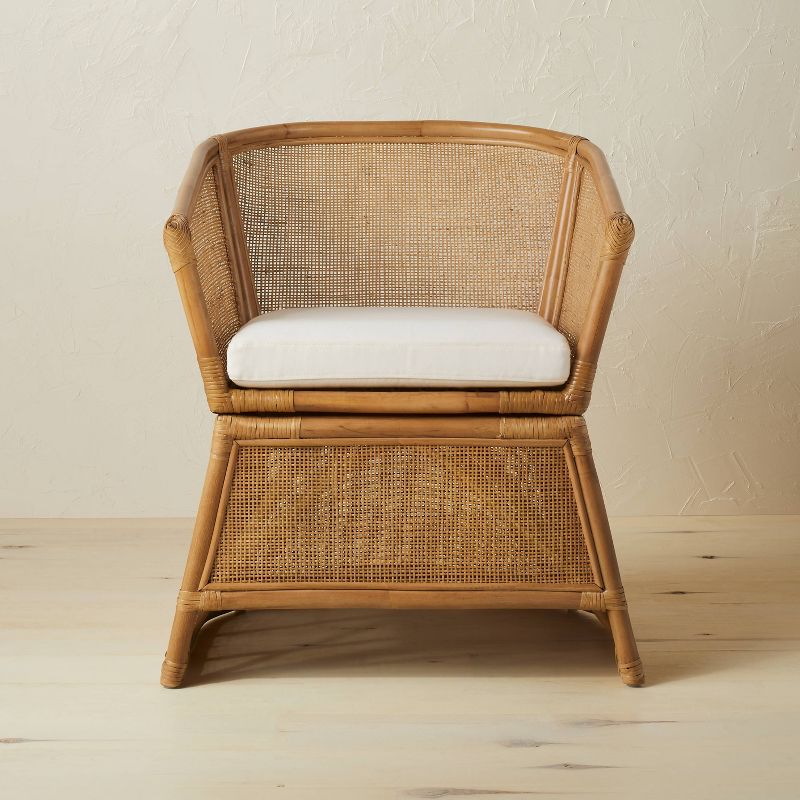 Selma Wicker Barrel Chair with Cushion Ivory - Opalhouse™ designed with Jungalow™