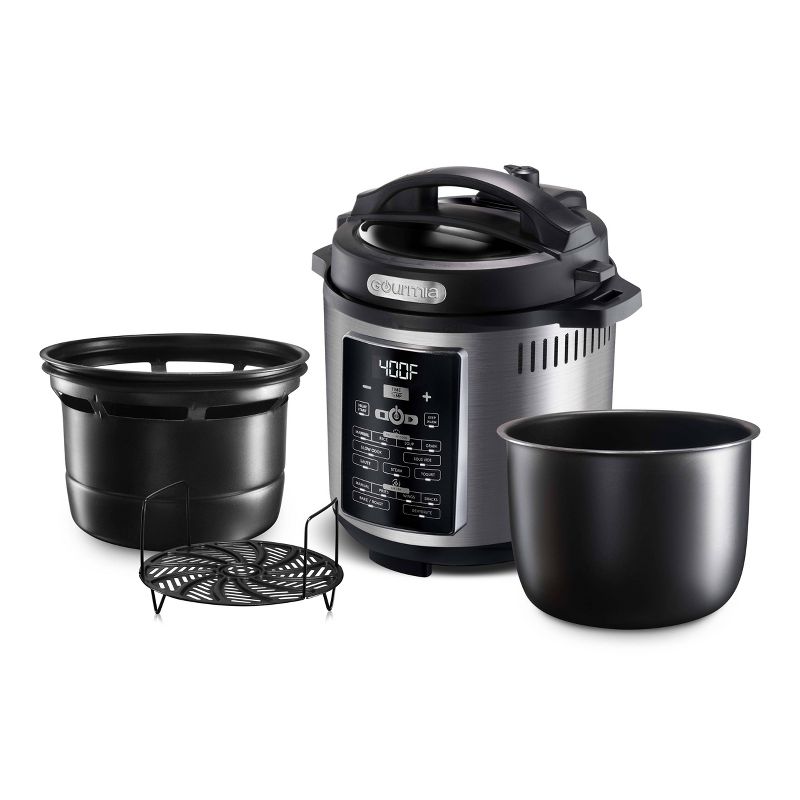 Gourmia One-Lid Pressure Cooker Air Fryer