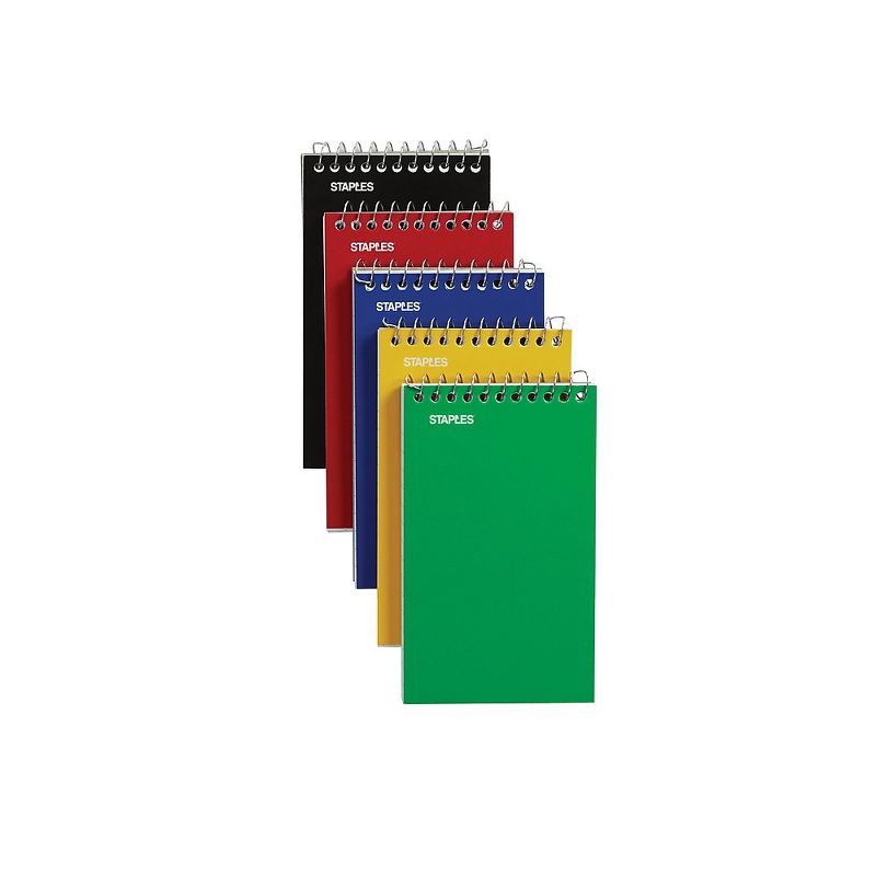 Staples Memo Pads 3" x 5" College Assorted 75 Sh./Pad 5 Pads/PK (11491) TR11491N