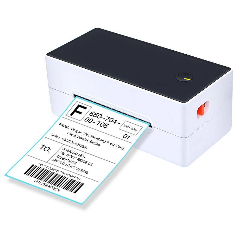 Aibecy Direct Thermal Label Printer Desktop 4x6 Shipping Label Printer USB + BT High Speed Label Maker Sticker 40-120mm Paper Width for Shipping Postage Express Barcodes Mailing Labels Compatible with