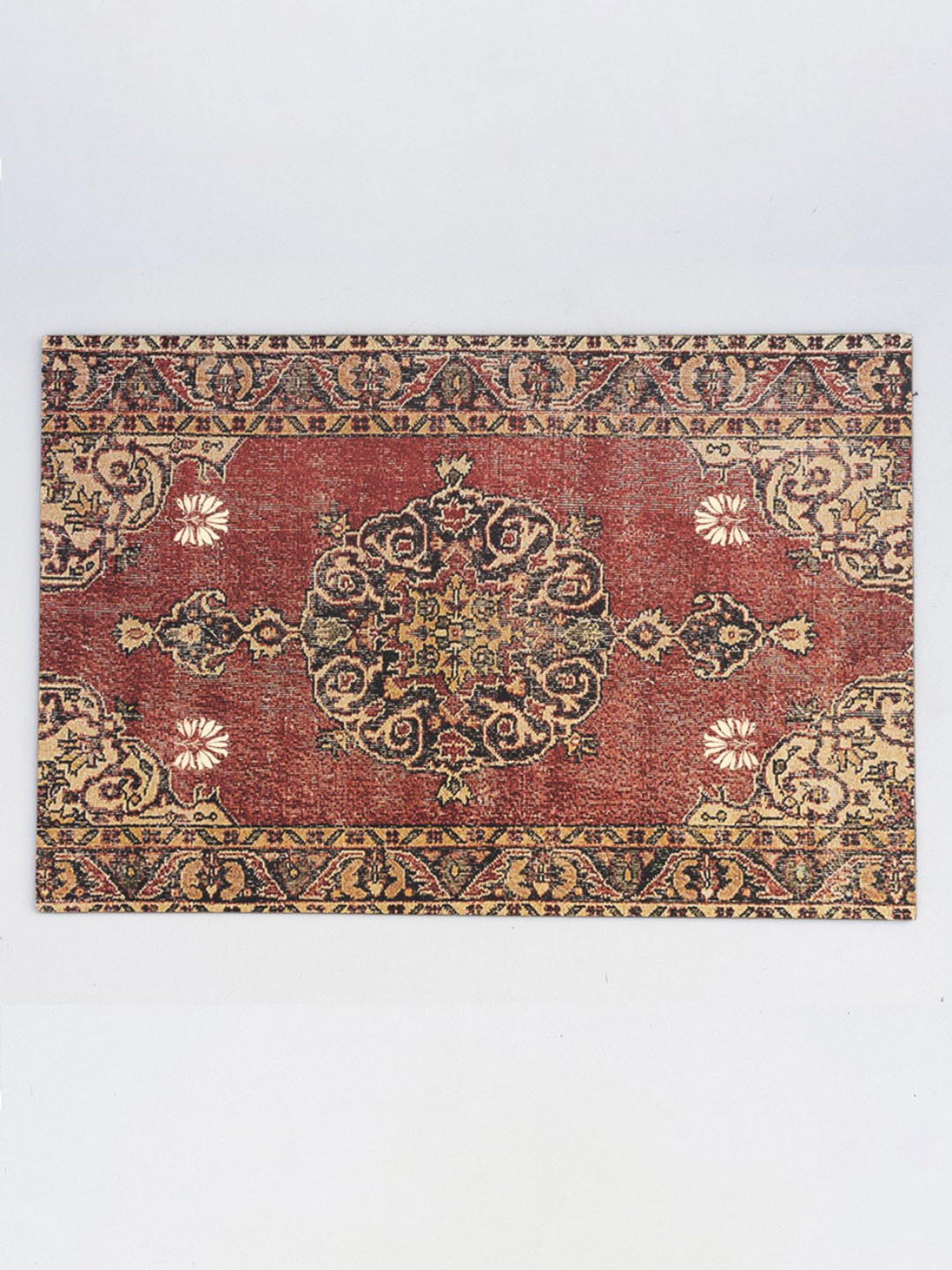 Karo Samara Printed Multicolor Wood Table Placements - Set of 6