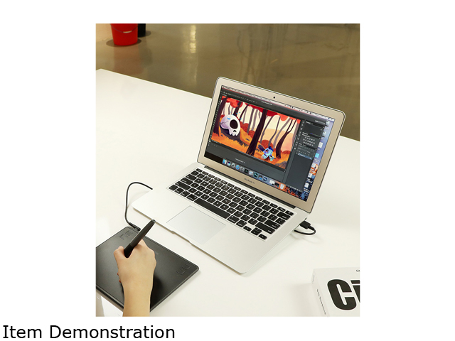 Huion HS64 Digital Graphics Tablets OSU! Drawing Tablet with 8192 Battery-Free Stylus and 4 Express Keys, Ideal Use for Distance Education and Wed Conference