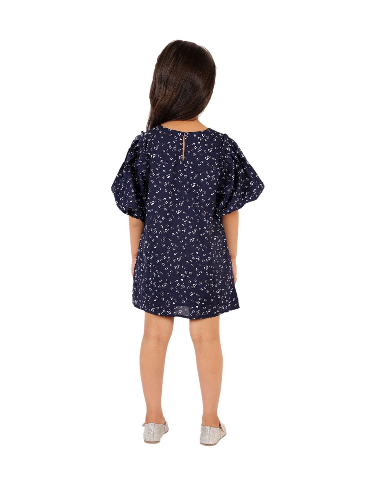 KidsDew Kids Navy Printed Dress
