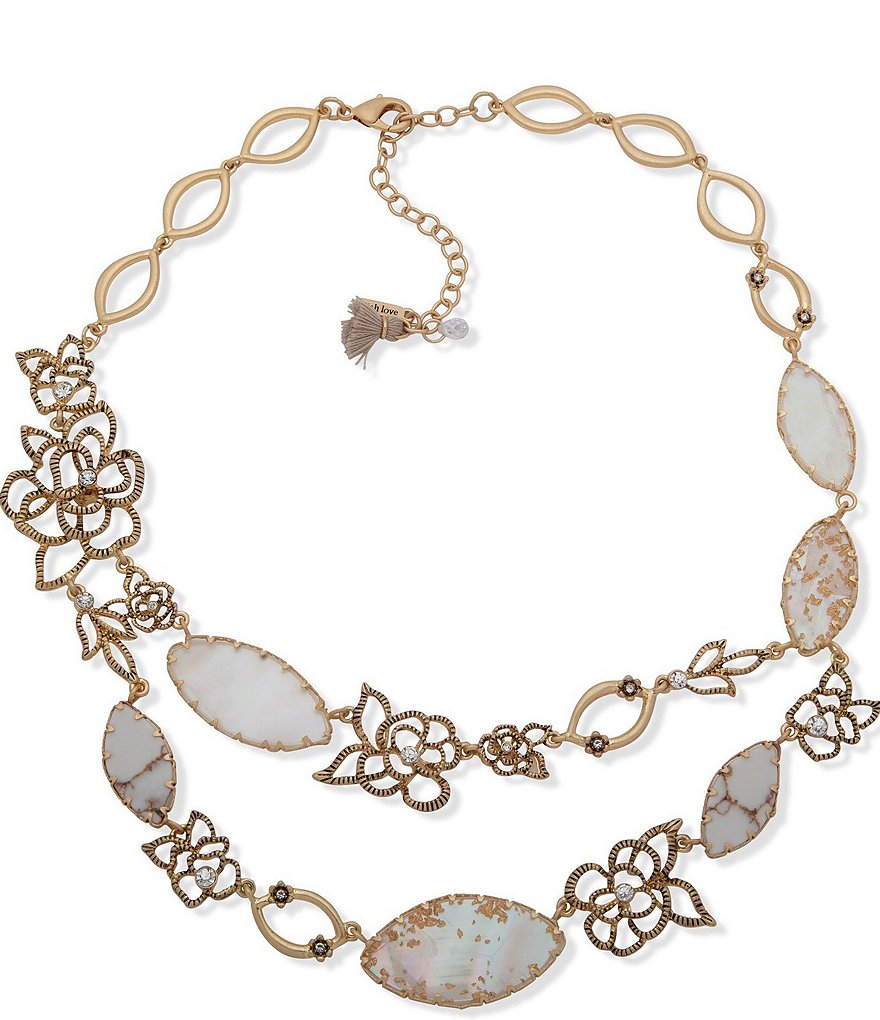 Lonna & Lilly Open Flower Collar Necklace