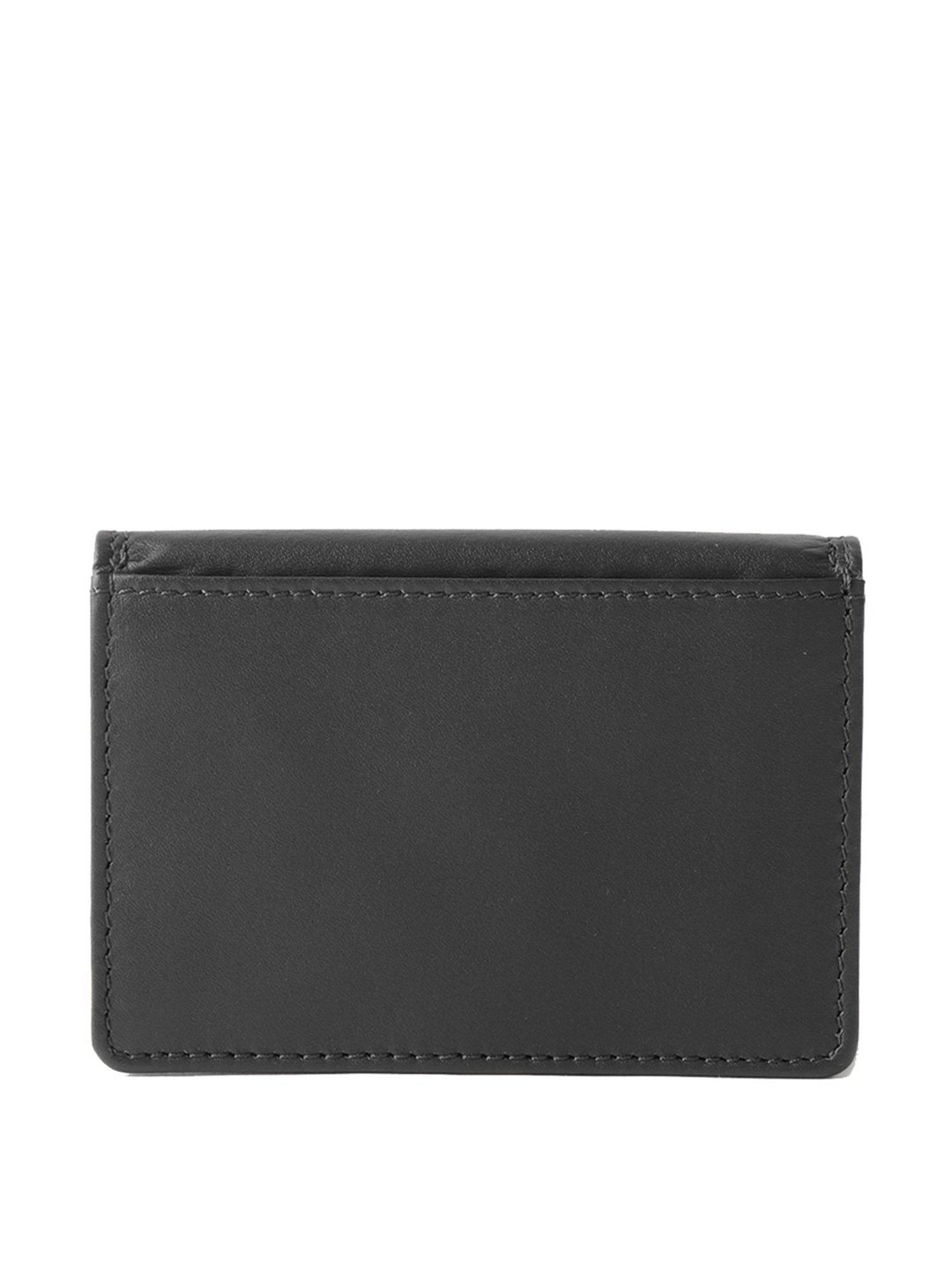 Brown Bear Black Casual Leather Rfid Card Holder for Men