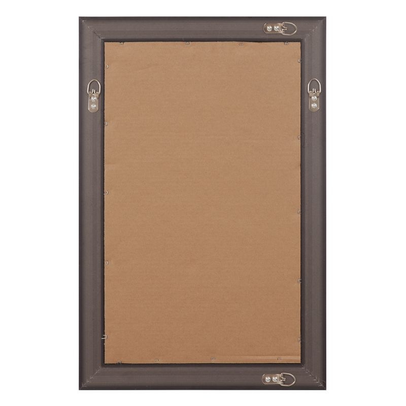 16"x24" Mirror Framed Beveled Wall Accent Mirror Silver - Gallery Solutions