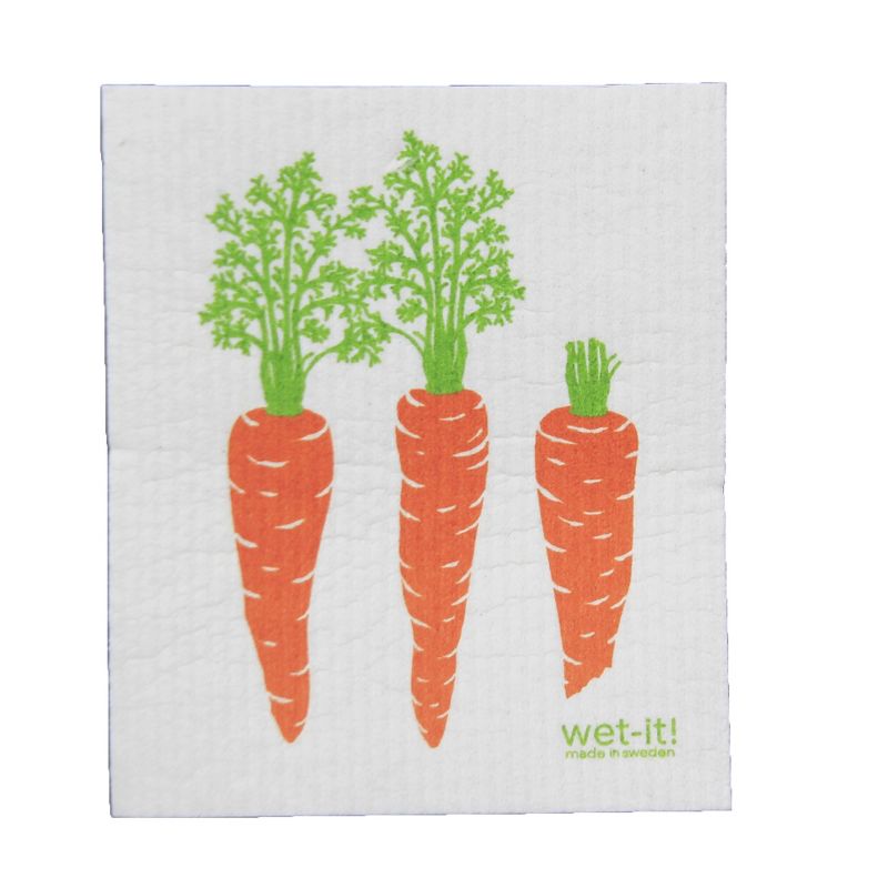 Swedish Dish Cloth 7.75" Vegetable Stand Set / 3 Dishcloth  Clean Up Kitchen  -  Dish Cloth