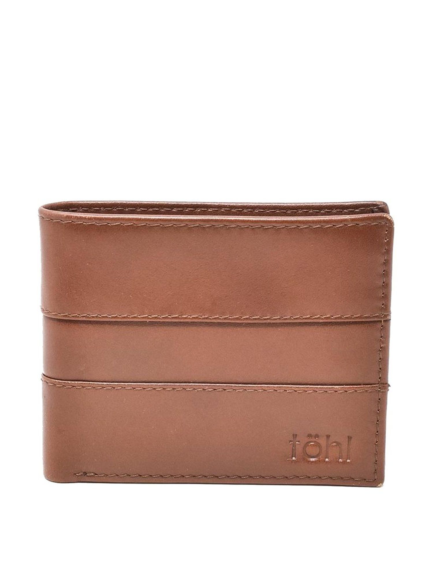 Tohl Matera Tan Casual Leather Bi-Fold Wallet,Card Holder & Pen Holder Set for Men