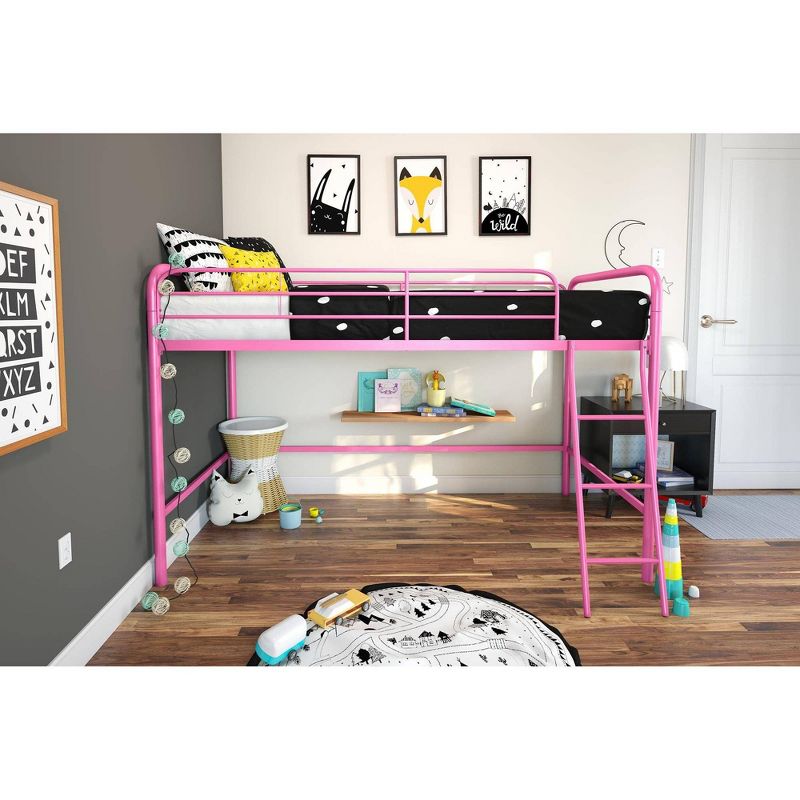 Adeline Junior Metal Loft Bed Pink - Room & Joy