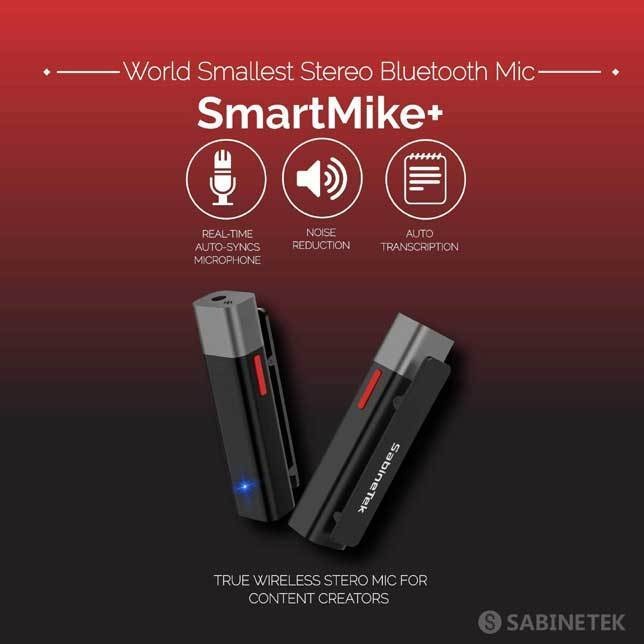 SabineTek SmartMike+ True Wireless Stereo Mic for Content Creators - Twin Package