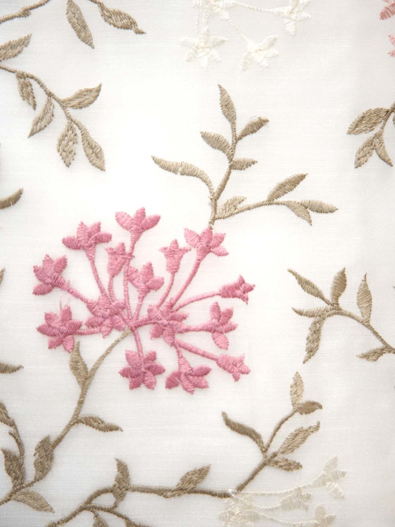 Ariana Beige & Pink Polyester 5 Ft Window Curtain - Single Piece