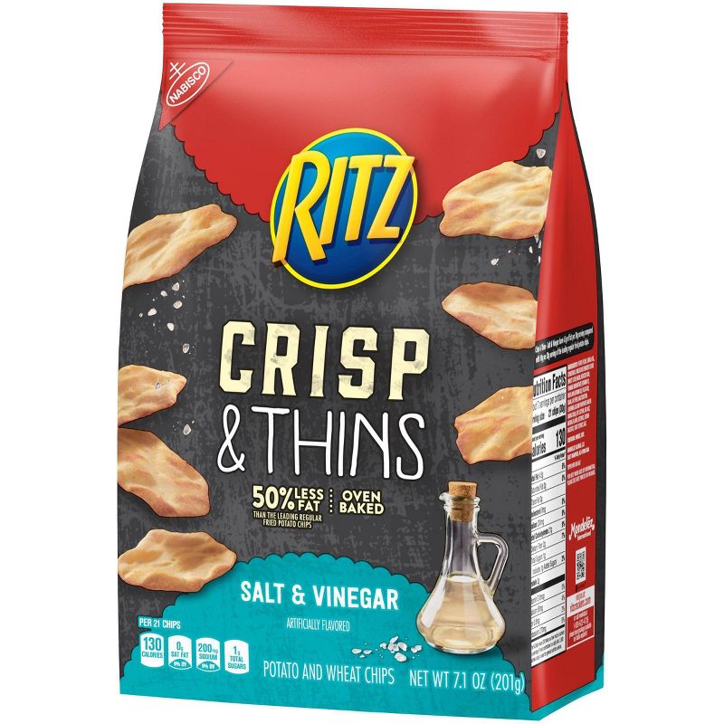 Ritz Crisp & Thins Salt & Vinegar Chips - 7.1oz