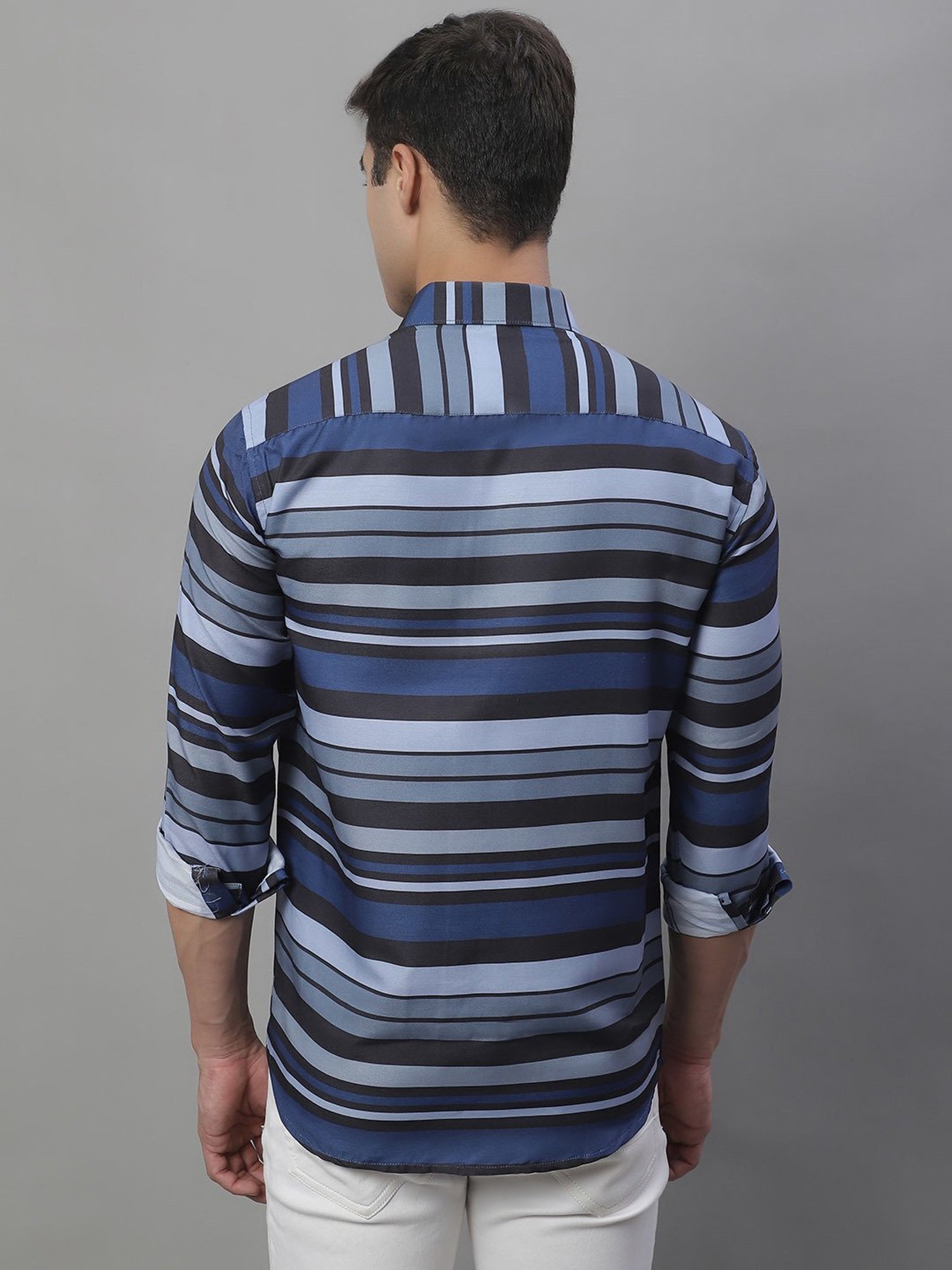 Jainish Multicolor Regular Fit Striped Cotton Shirt