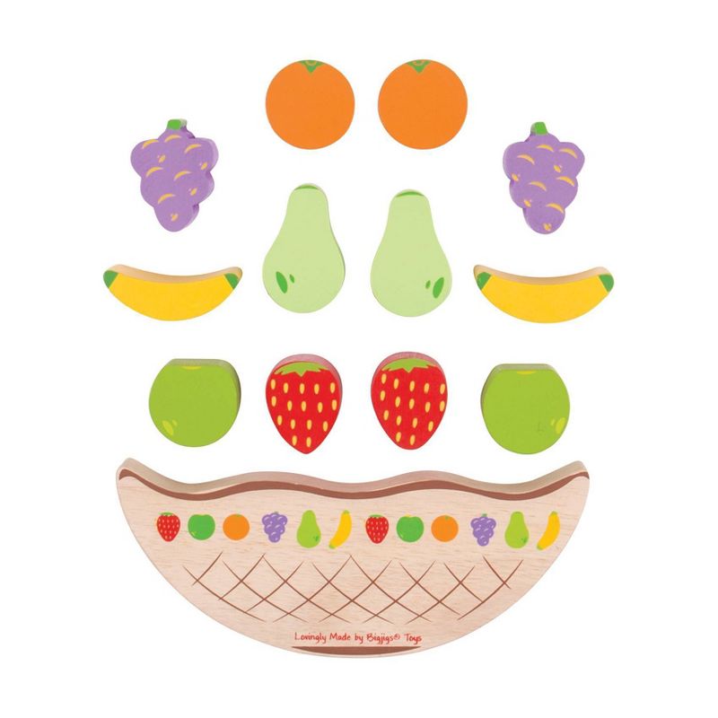 Wooden Fruit Balancing Game