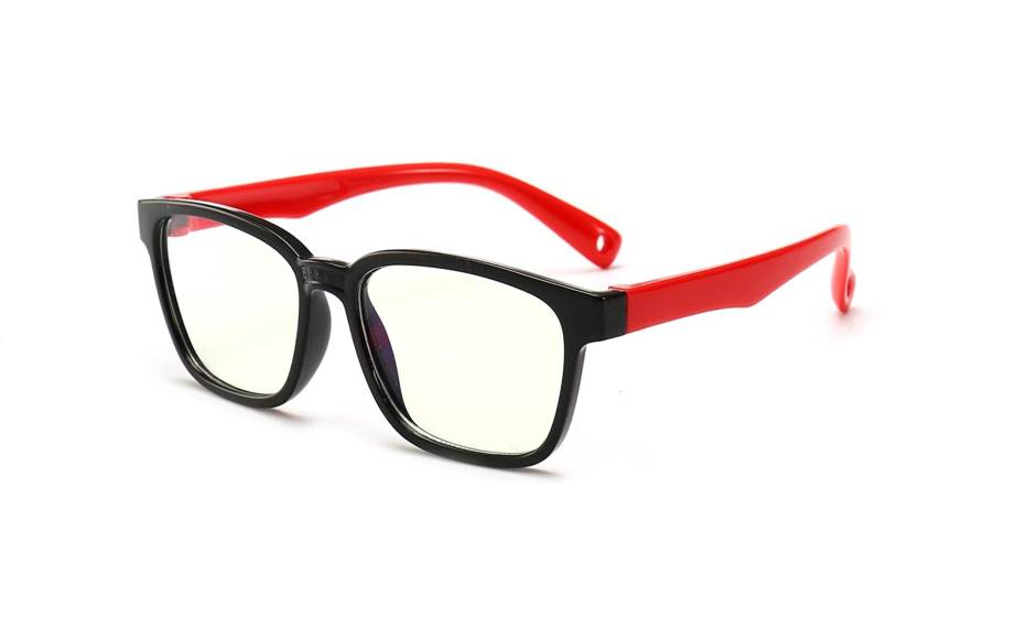 Anti Blue Light Glasses for Kids Computer Glasses,UV Protection Anti Glare Eyeglasses Computer Glasses Video Gaming Glasses for Children(Black-Red)