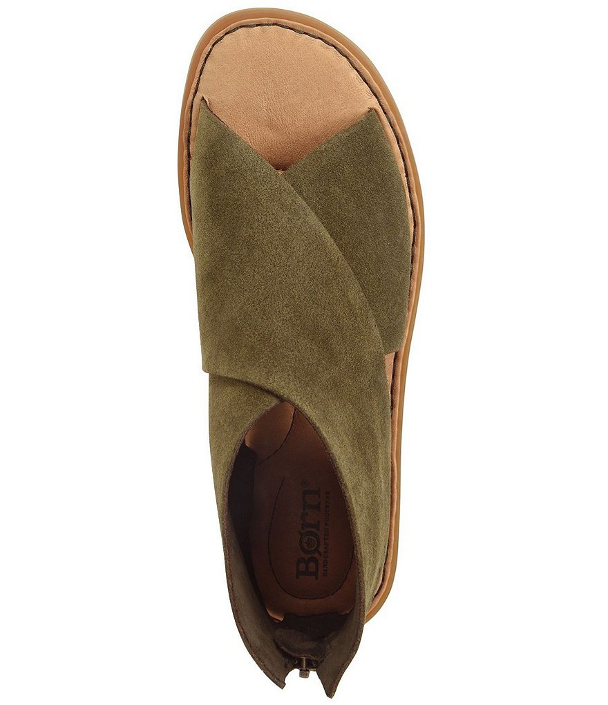 Born Iwa Criss Cross Banded Suede Sandals