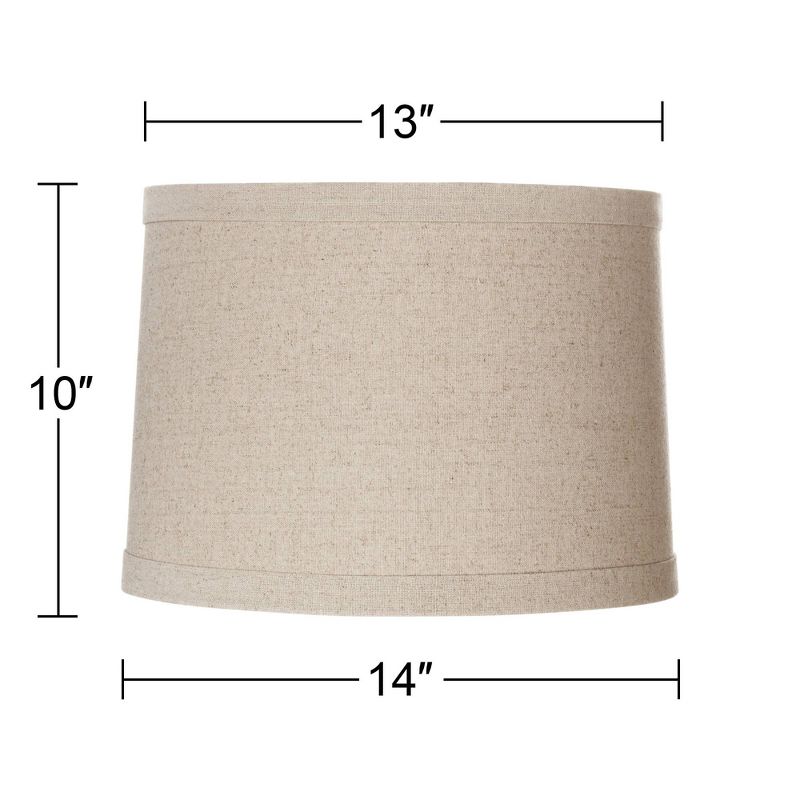 Springcrest Set of 2 Natural Linen Drum Shades 13x14x10 (Spider)