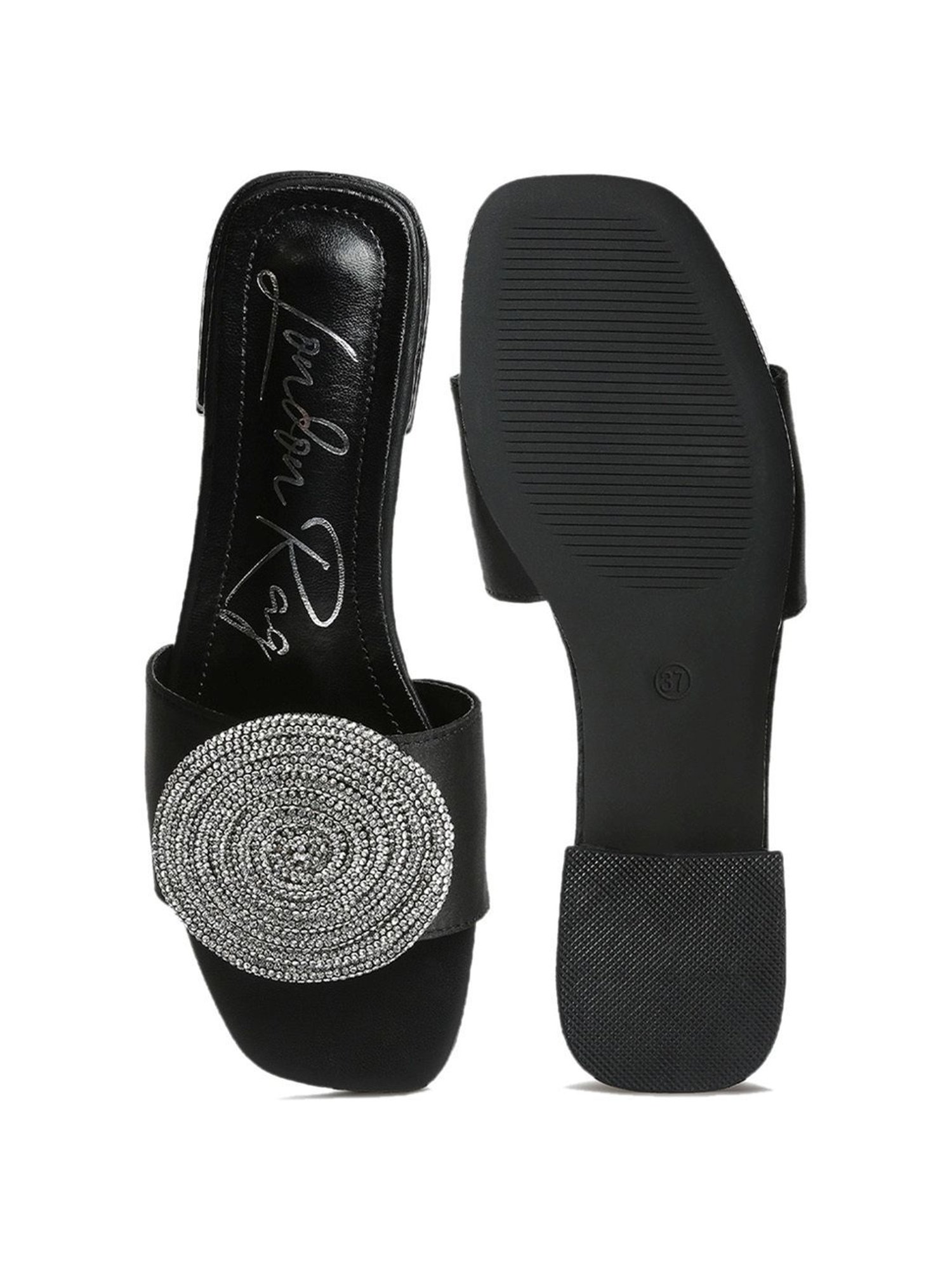 London Rag Women's Black Casual Sandals