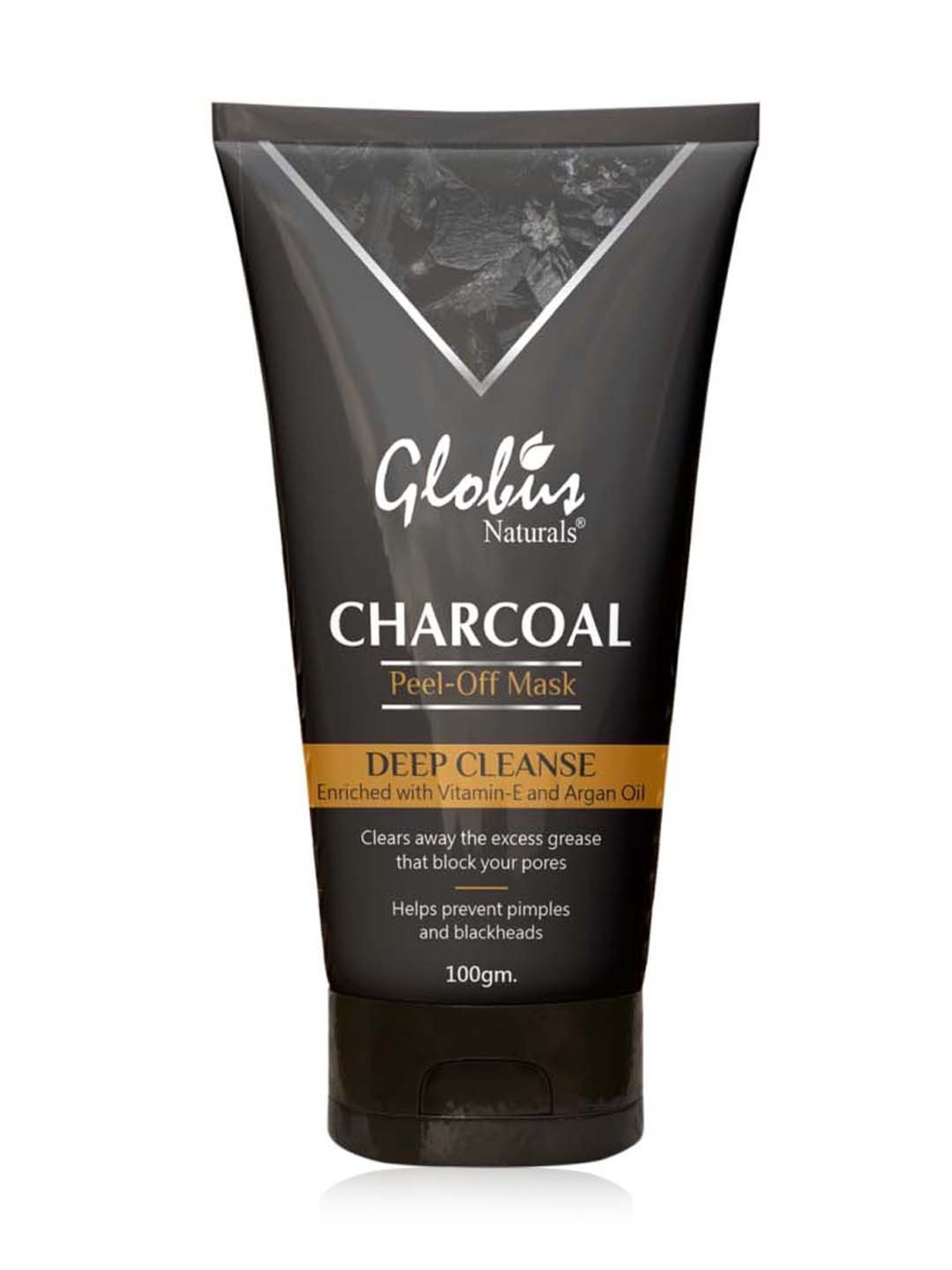 Globus Naturals Charcoal Peel Off Mask Enriched with Vitamin-e & Argan Oil - 100 gm