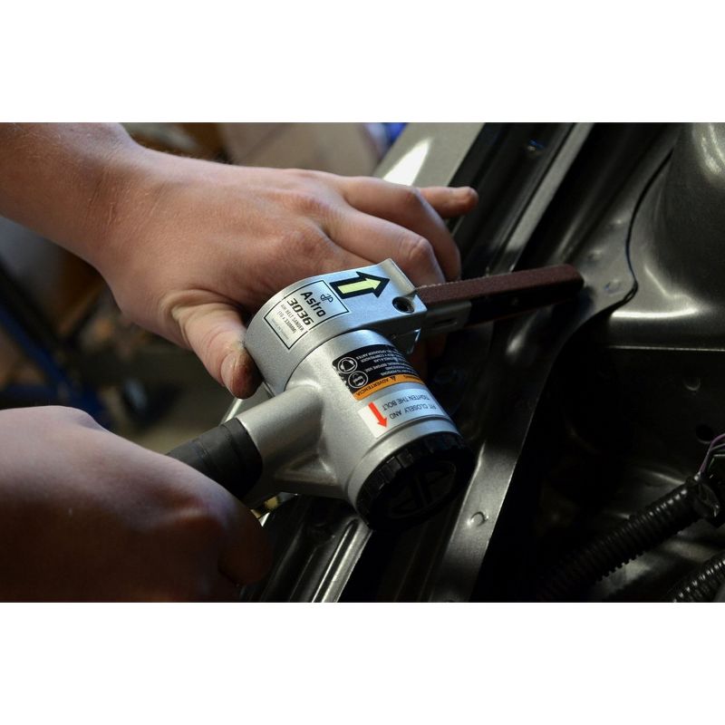 Astro Pneumatic 3036 Air Belt Sander with 3/8 in. x 13 in. 80/100/120-Grit Belts