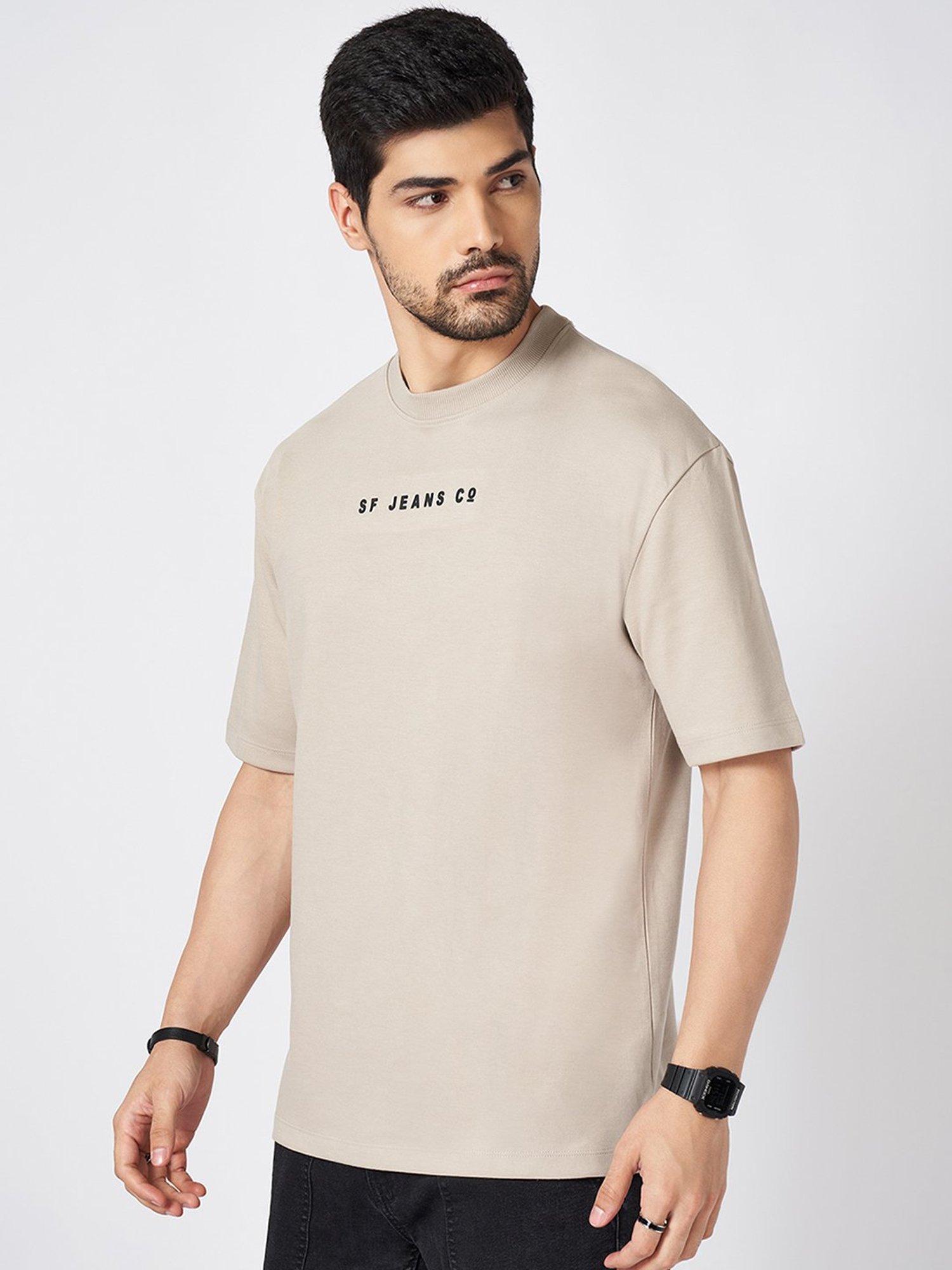 SF Jeans by Pantaloons Atmosphere Cotton Blend Loose Fit T-Shirt