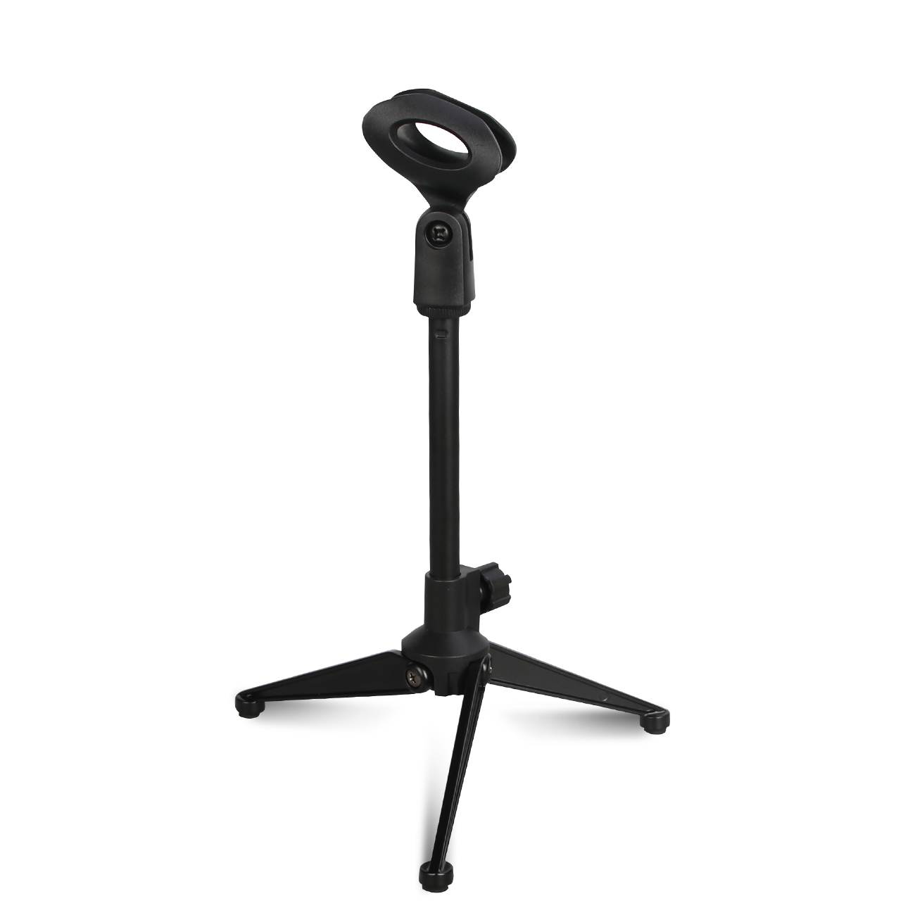Depusheng Universal Mini Foldable Desk Microphone Tripod Adjustable Holder Stand With Mic Clip For Karaoke Live Broadcast