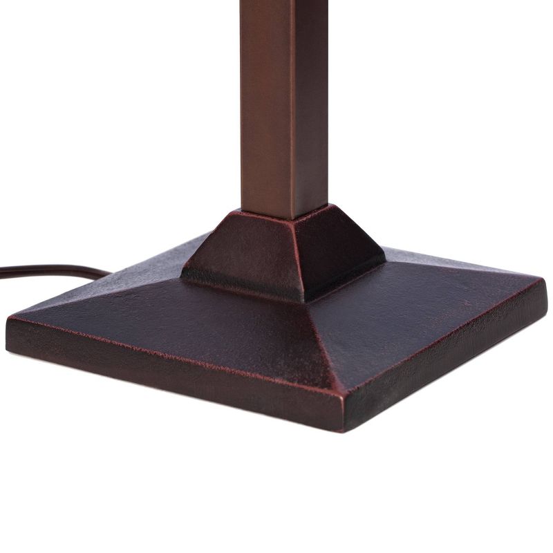 18" x 18" x 25" Elinpelin Bronze Metal and Glass Table Lamp Beige/Brown - Warehouse of Tiffany