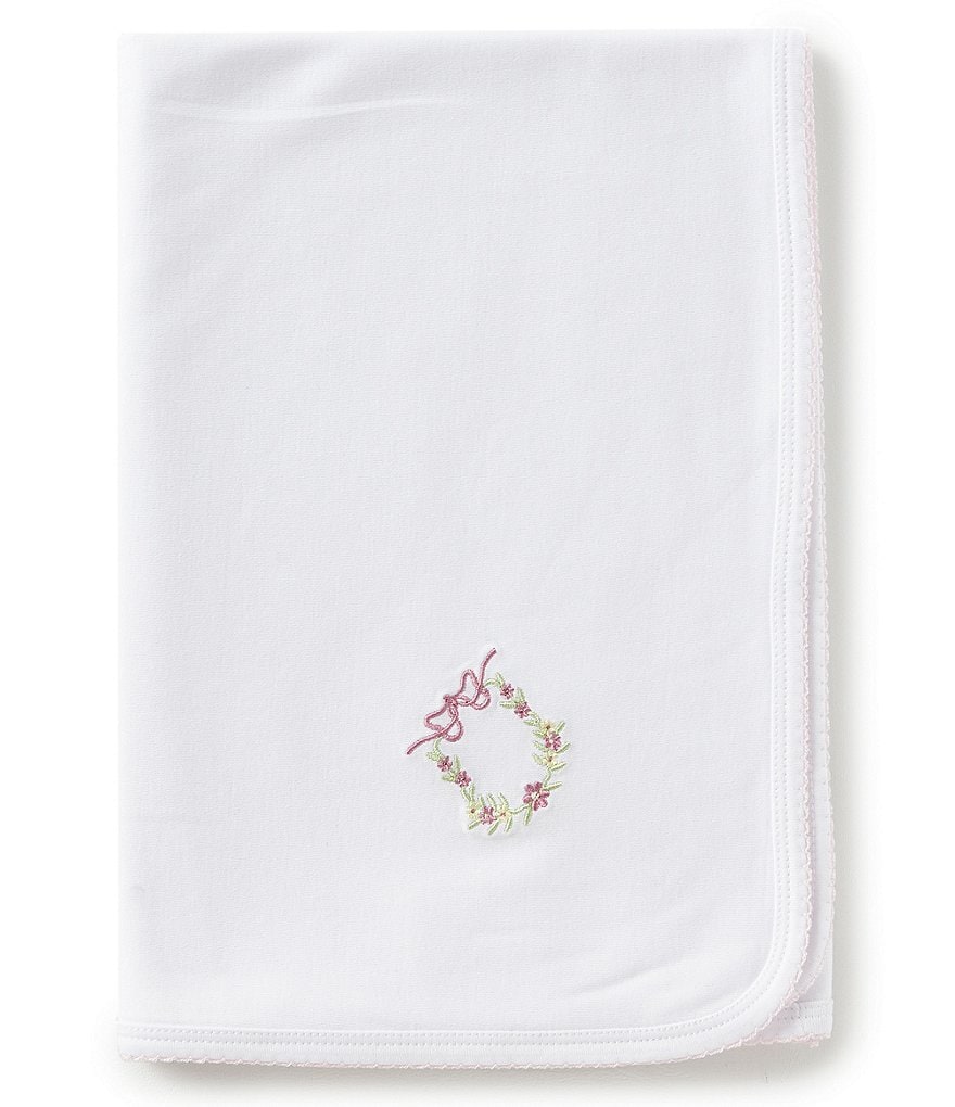 Feltman Brothers Baby Girls Newborn Floral Wreath Embroidered Blankets
