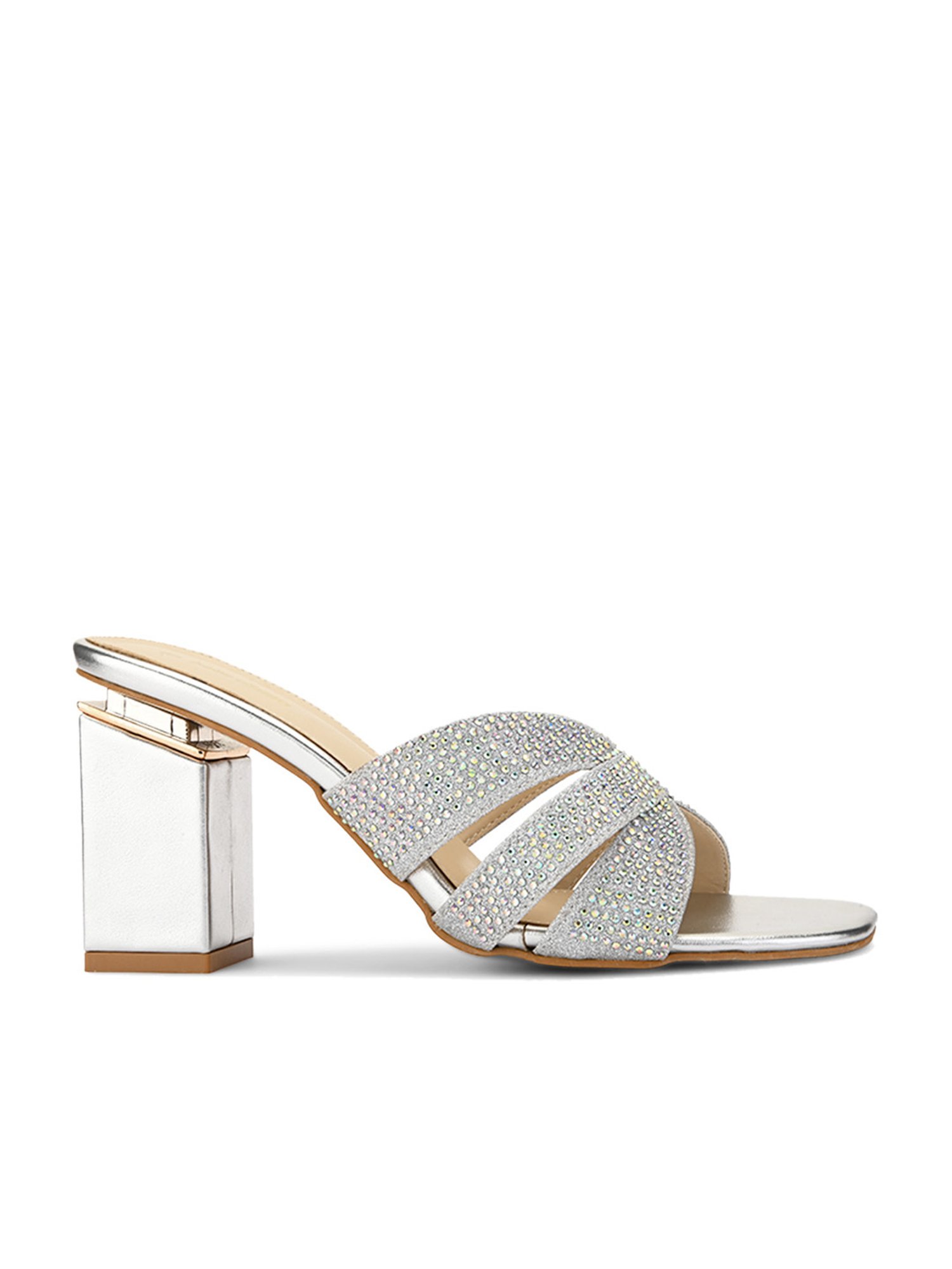 Pelle Albero Women's Silver Ethnic Sandals