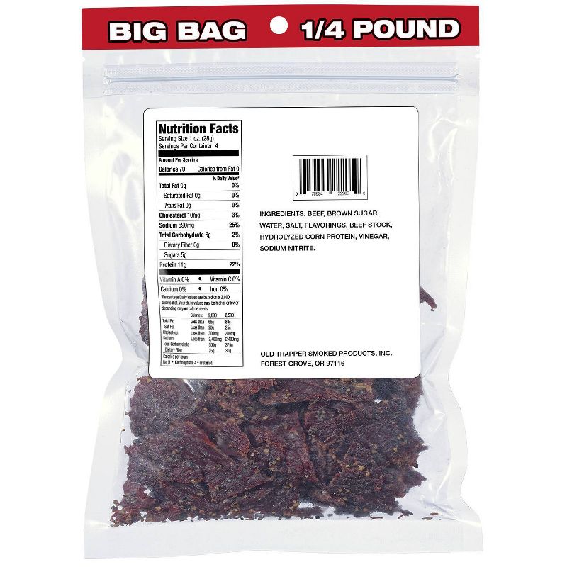 Old Trapper Peppered Beef Jerky - 4oz
