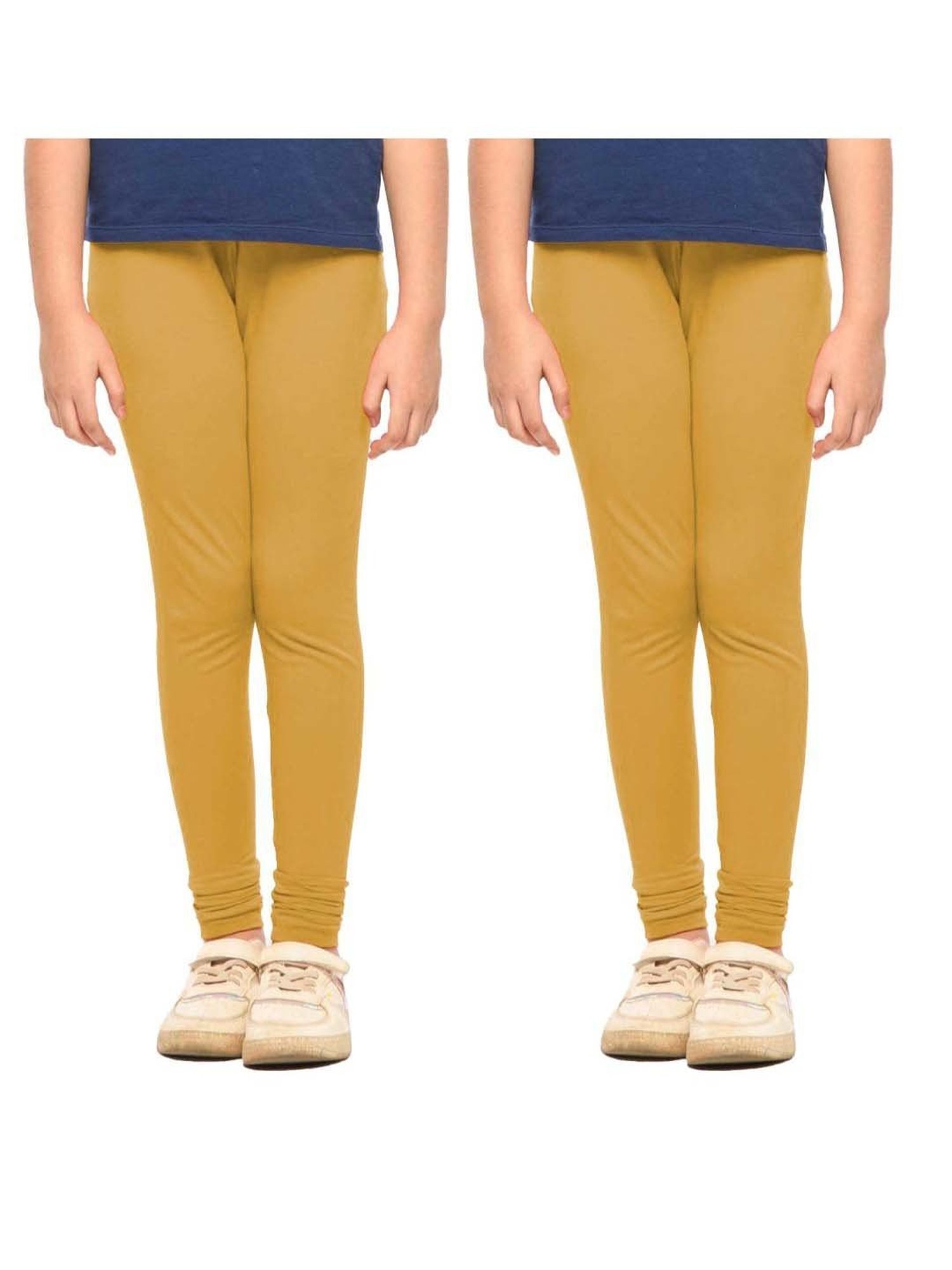 Jockey Kids White & Black Cotton Striped Leggings