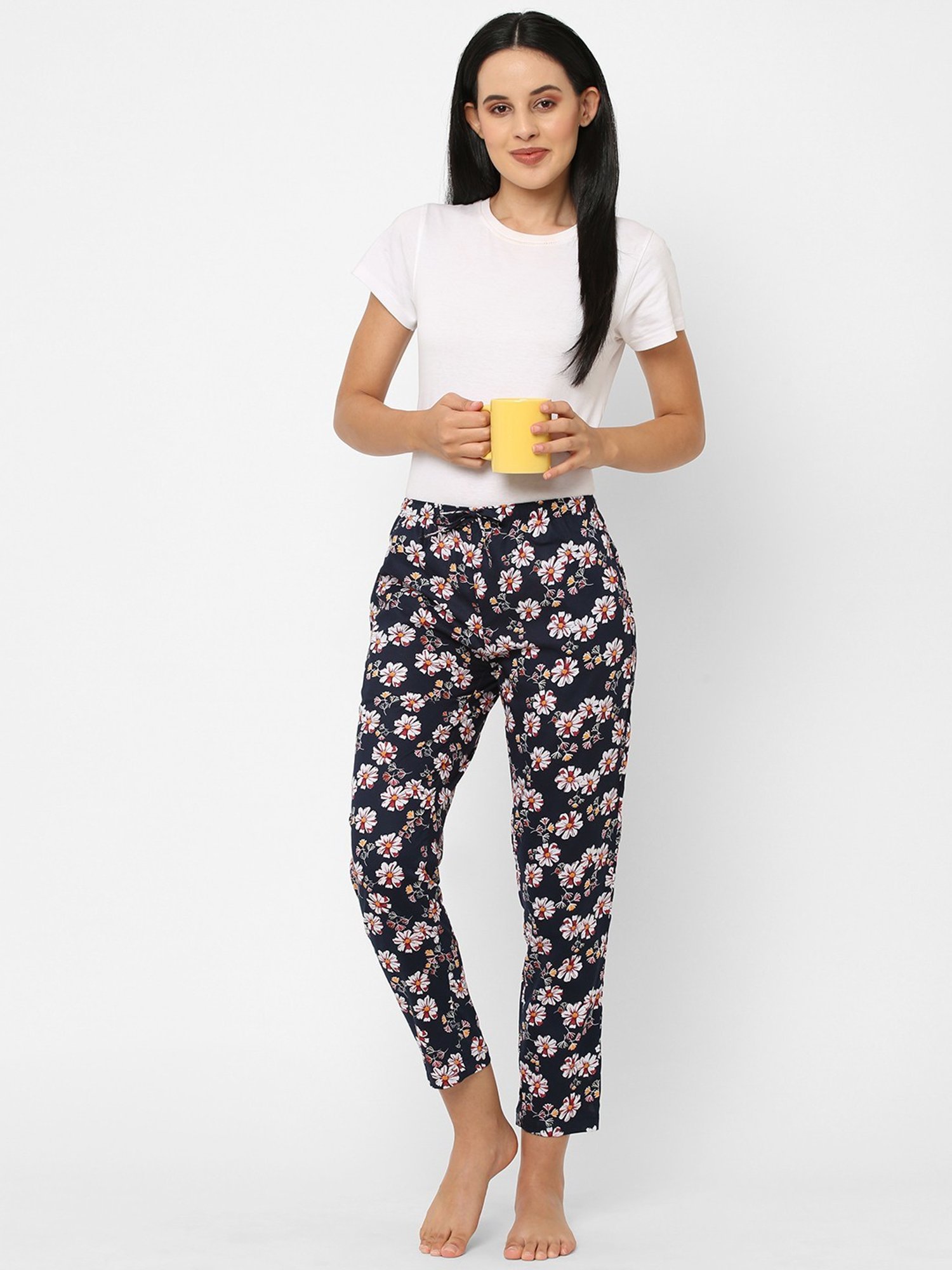Urban Scottish Navy Floral Print Lounge Pants