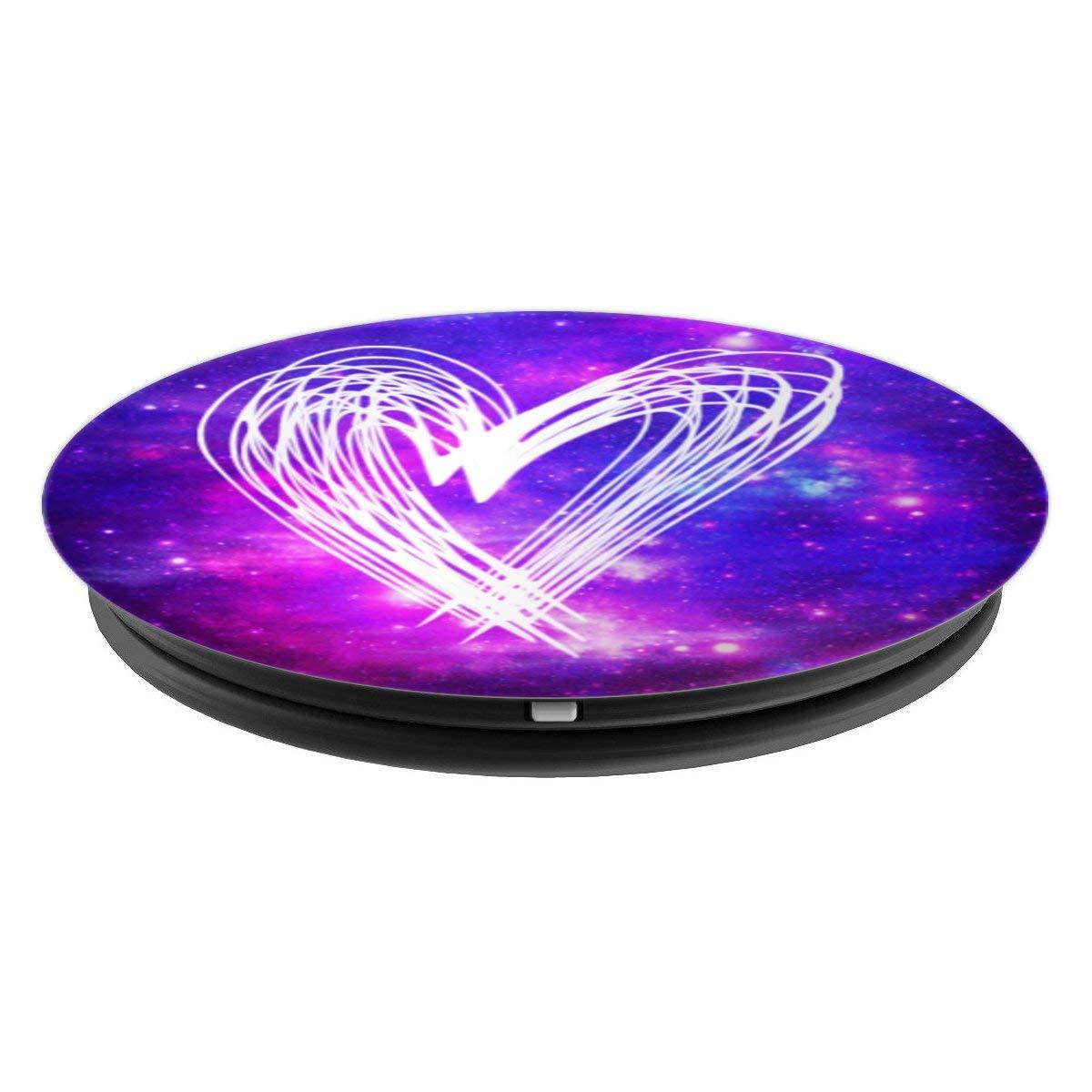 White Heart Purple Pop Socket Love & Valentine Cosmos