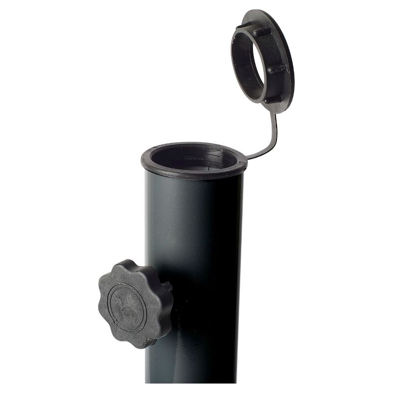Corliving Gray Black Patio Umbrella Stand