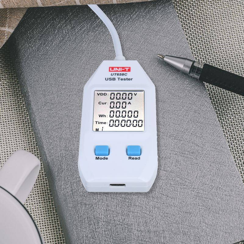 USB Power Meter LCD USB Tester Detector Voltmeter Ammeter Digital Power Capacity Tester (UT658C)