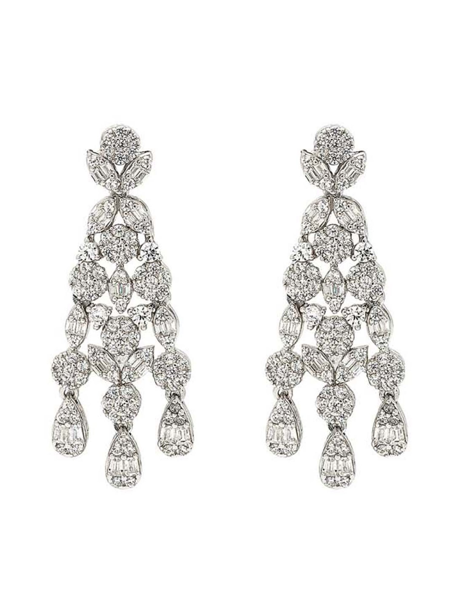 Silberry 925 Sterling Silver Cascade Dangler Earrings for Women