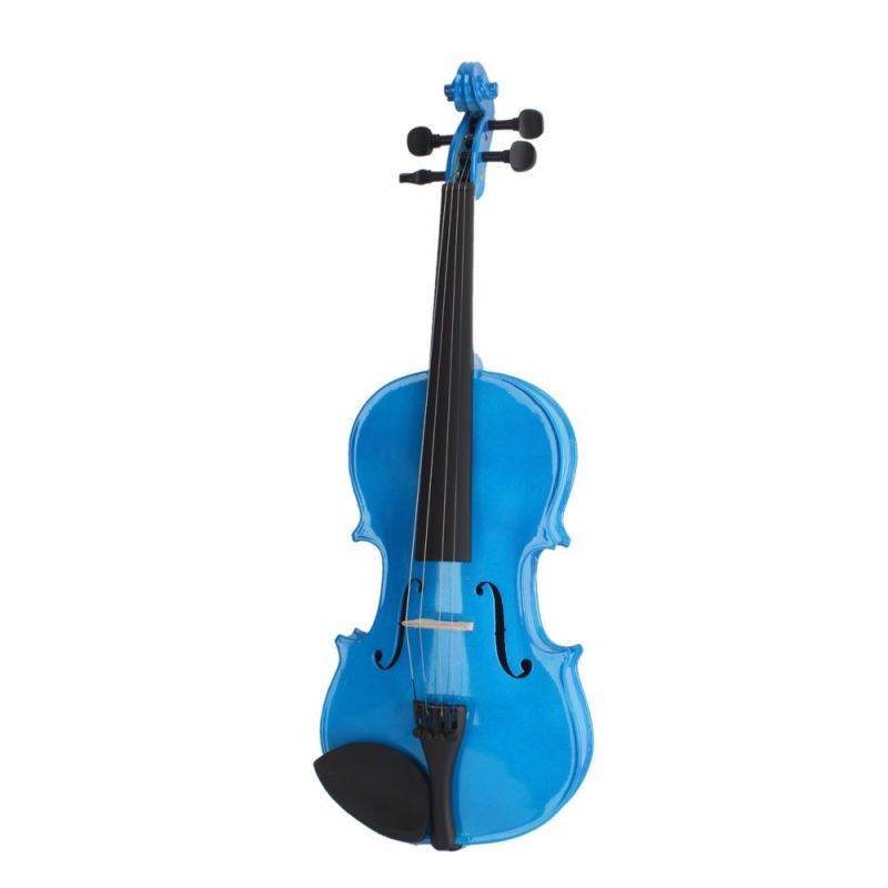 High Quality 4/4 Full Size Blue Acoustic Violin w/ Case Bow Rosin for Sudents