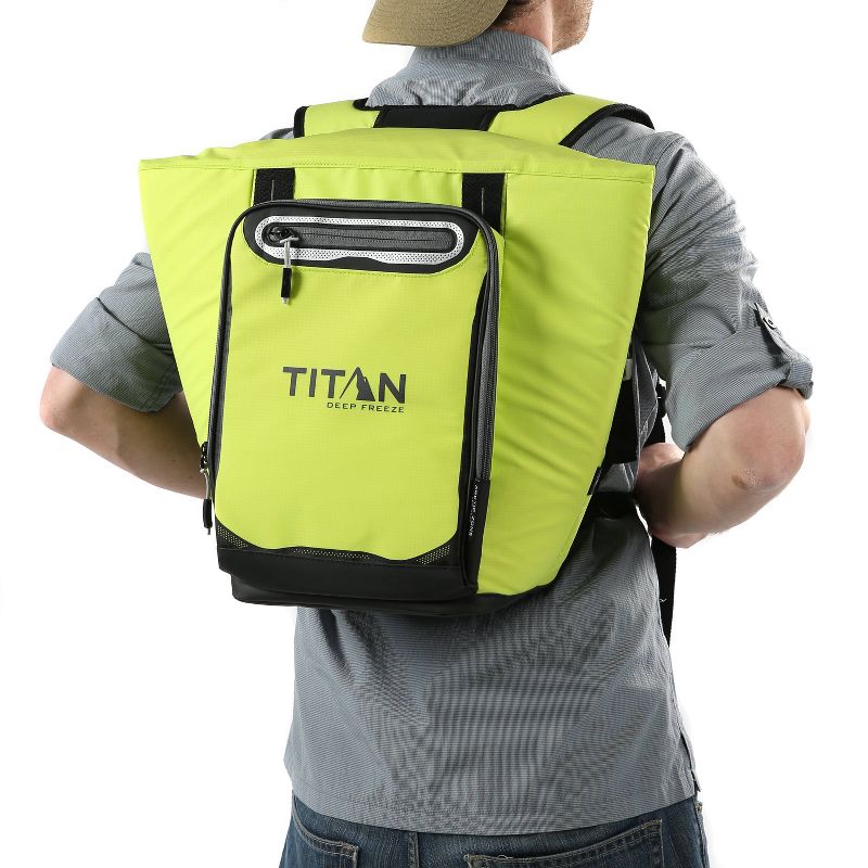 California Innovations Titan Deep Freeze 13qt Rolltop Backpack Cooler - Lime Green