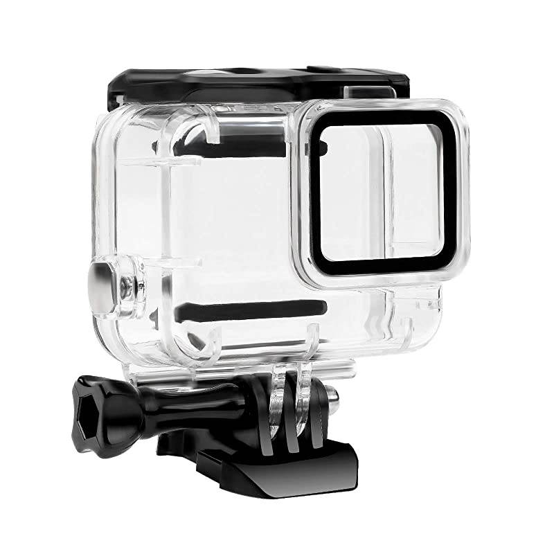 Waterproof Housing Case for GoPro Hero 7 White Silver Protective 45m Underwater Dive Case Shell with Bracket Accessories for Go Pro Hero7 Action Camera
