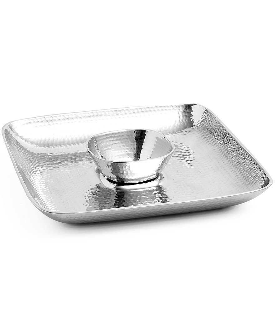Towle Silversmiths Hammered Chip & Dip Server