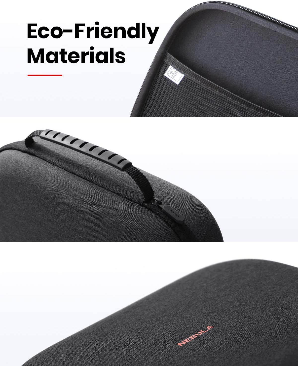 Nebula Solar/Solar Portable Official Carry Case, Nebula by Anker, Polyurethane Leather, Soft Ethylene-Vinyl Acetate Material, Splash-Resistance, Premium Protection Projector Travel Case