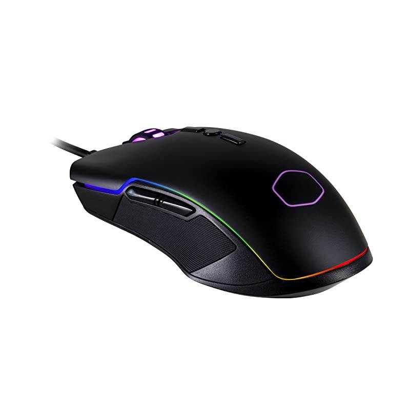 CM310 Gaming Mouse with Ambidextrous Grips 10000 DPI Optical Sensor and RGB Illumination