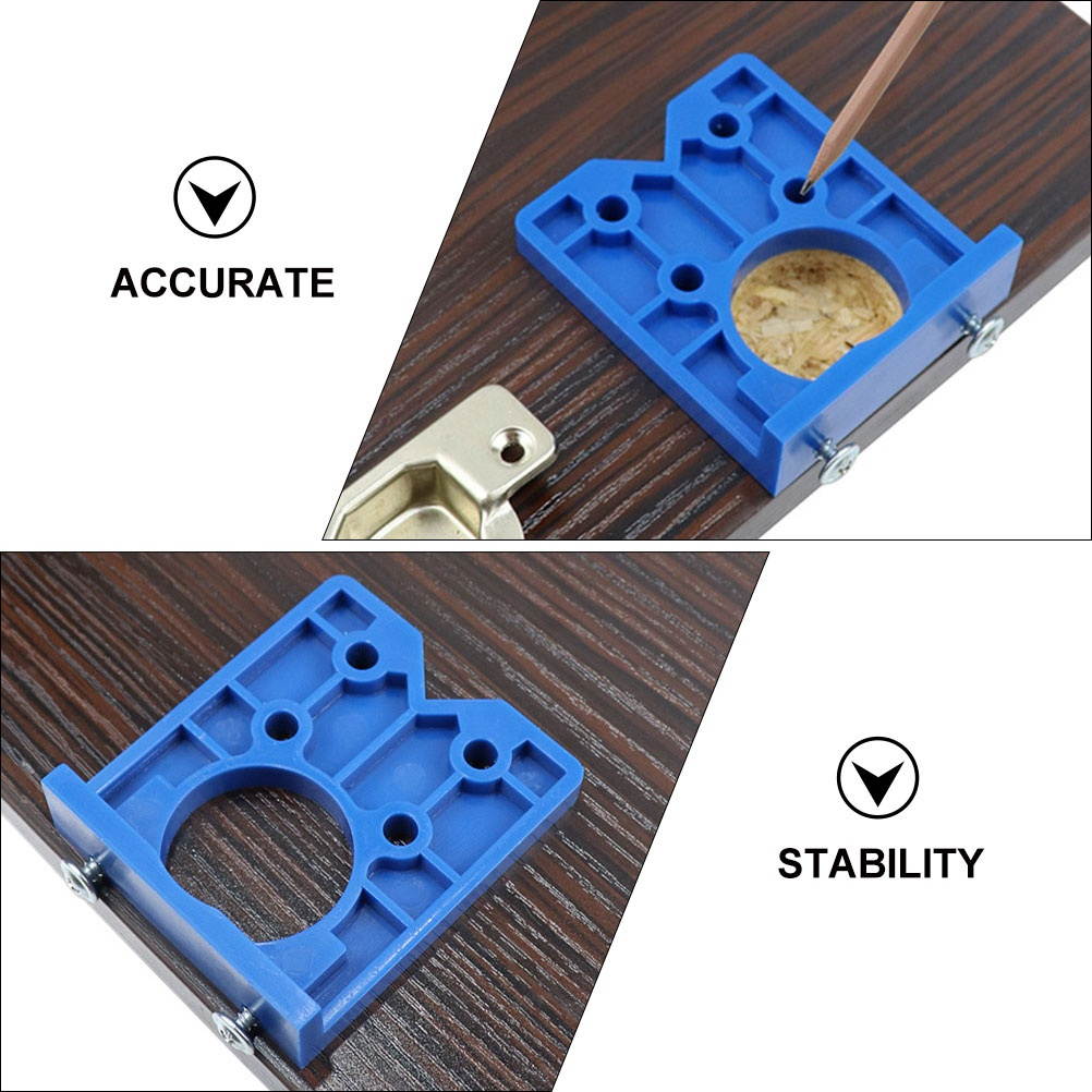 Hinge Drilling Jig and 35mm Drill Bit Precision Punch Tools Set for Woodworking