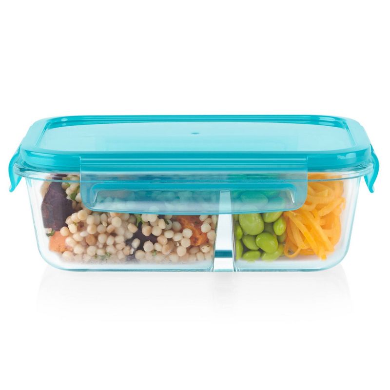 Pyrex Meal Box 3.4 Cup Rectangular Glass Food Storage Container - Blue