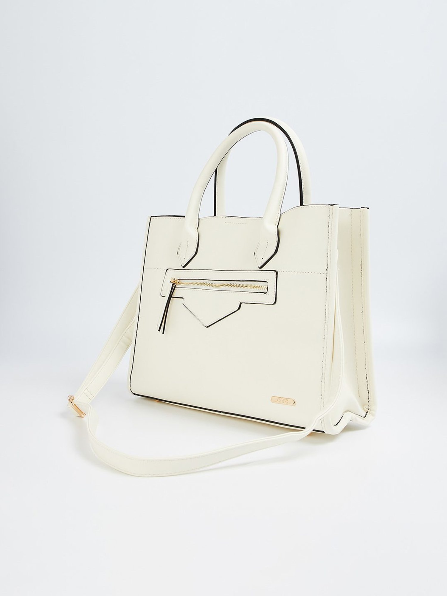 Code by Lifestyle Off White Tote Bag
